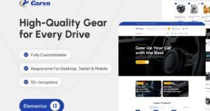 Carvo - Auto Parts Store & Accessories Elementor Pro Template Kit - Nulled Download - EmpireGPL