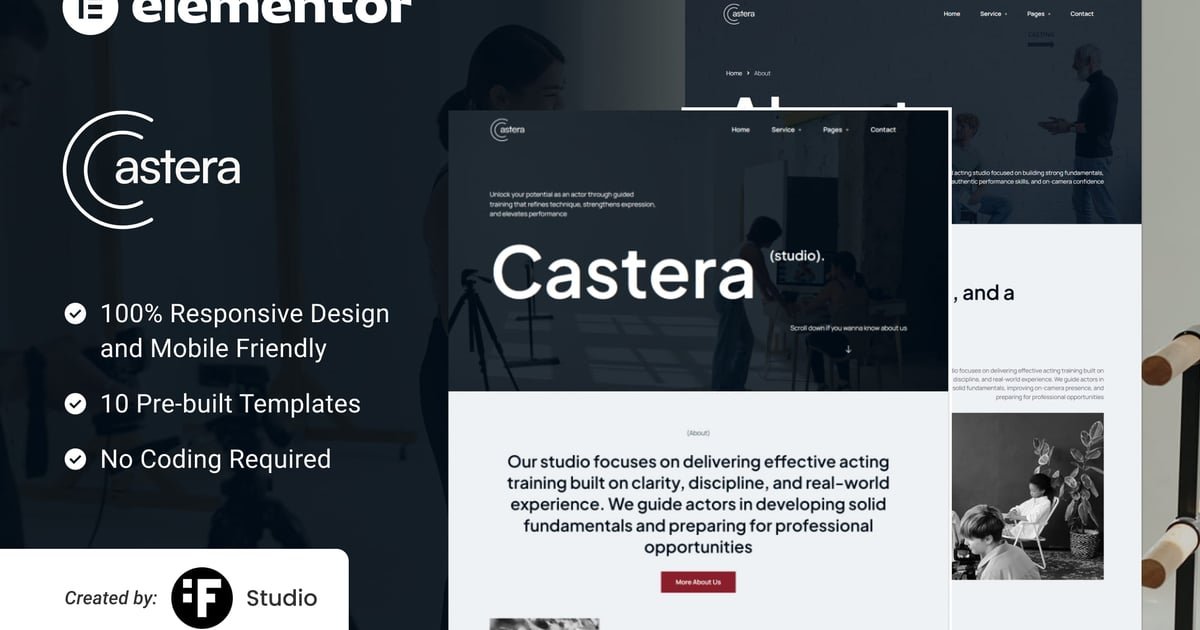 Castera - Artist Casting & Talent Management Elementor Kit - Nulled Download - EmpireGPL