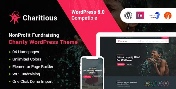 Charitious - NonProfit Fundraising Charity WordPress Theme - Nulled Download - EmpireGPL