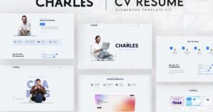 Charles - CV Resume Elementor Template Kit - Nulled Download - EmpireGPL