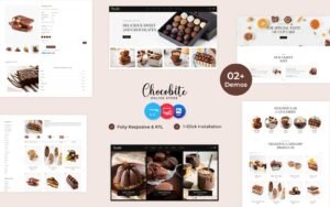 Chocobites - Chocolate, Sweets, Bakery, and Cake Opencart Website Template OpenCart Template - Nulled Download - EmpireGPL