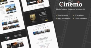 Cinemo - Video Streaming Website Elementor Template Kit - Nulled Download - EmpireGPL