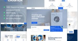 Cleanox - Laundry Service Elementor Template Kit - Nulled Download - EmpireGPL