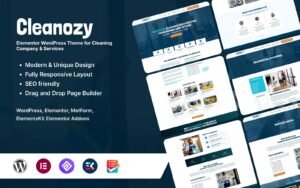 Cleanozy – Elementor WordPress Theme for Cleaning Company & Services - Nulled Download - EmpireGPL