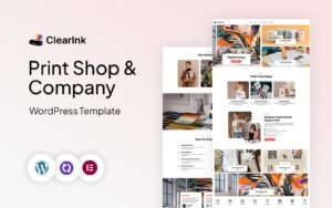 ClearInk – Print Shop & Printing Company WordPress CMS Elementor Template WordPress Theme - Nulled Download - EmpireGPL
