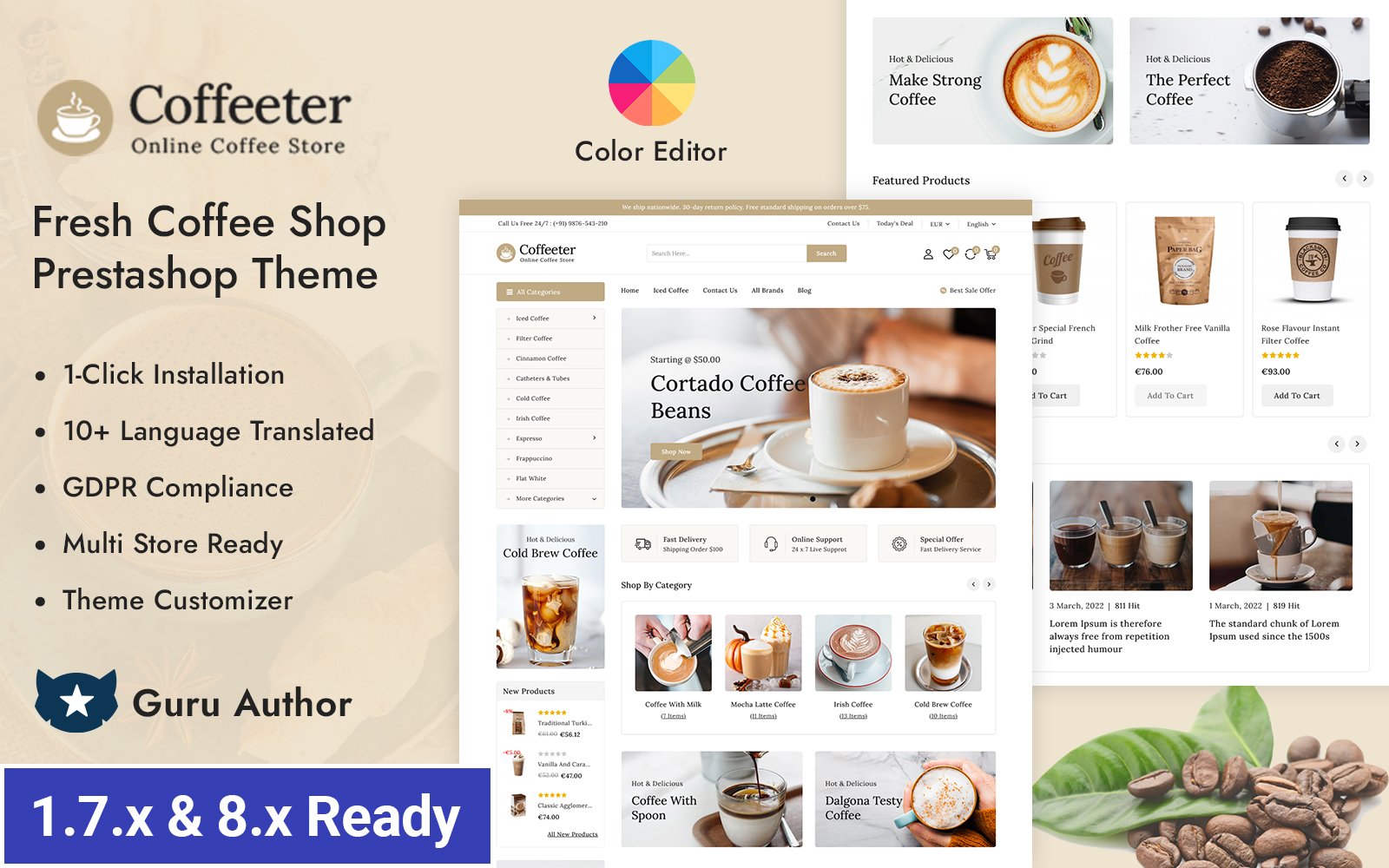 Coffeeter – Fresh Coffee Shop Prestashop Responsive Theme PrestaShop Theme – Nulled Download – EmpireGPL