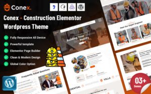 Conez - Construction Elementor WordPress Theme - Nulled Download - EmpireGPL