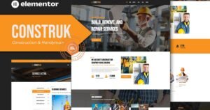 Construk - Construction Elementor Template Kit - Nulled Download - EmpireGPL