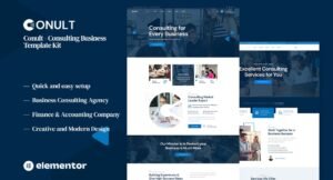 Conult - Consulting Business Elementor Template Kit - Nulled Download - EmpireGPL