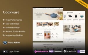 Cookware - Appliances, Kitchen and Crockery WooCommerce Elementor Multipurpose Responsive Theme WooCommerce Theme - Nulled Download - EmpireGPL