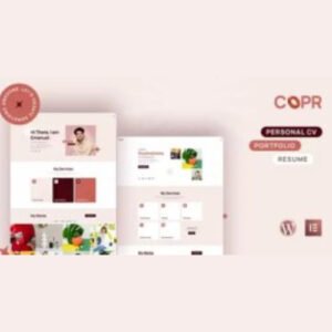 Copr - One Page Personal Portfolio, CV and Resume WordPress Theme - Nulled Download - EmpireGPL