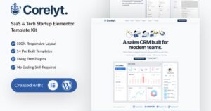 Corelyt - SaaS & Tech Startup Elementor Template Kit - Nulled Download - EmpireGPL