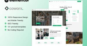 Coworx - Coworking Space & Virtual Office Elementor Template Kit - Nulled Download - EmpireGPL