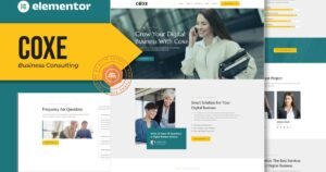 Coxe - Business Consulting Elementor Template Kit - Nulled Download - EmpireGPL