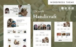 CraftX - Handmade, Handicraft Boutique & Creative Crafts Woocommerce WordPress Elementor Theme WordPress Theme - Nulled Download - EmpireGPL