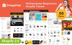 Crazyshop - Multipurpose Sections Shopify 2.0 Responsive Theme Shopify Theme - Nulled Download - EmpireGPL