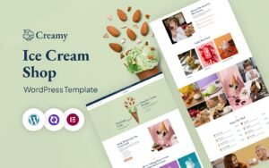 Creamy – Delicious Ice Cream WordPress CMS Elementor Template WordPress Theme - Nulled Download - EmpireGPL