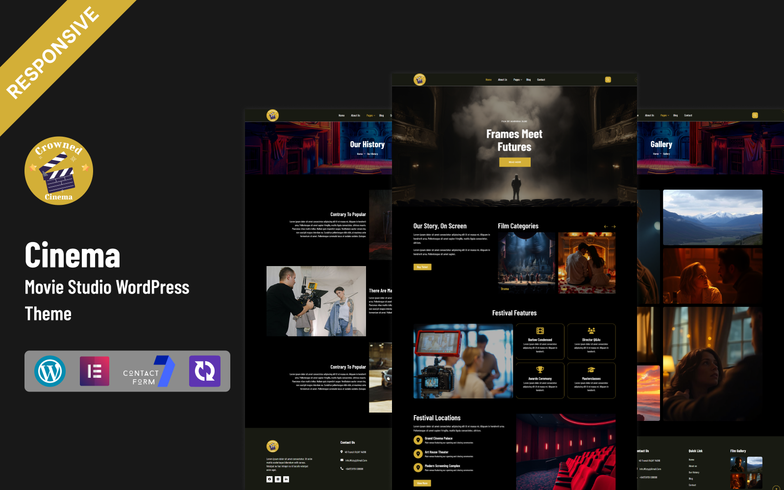 CrownedCinema - Cinema And Movie Studio Multipurpose WordPress Elementor Theme WordPress Theme - Nulled Download - EmpireGPL