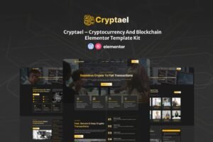 Cryptael – Cryptocurrency & Blockchain Elementor Template Kit Elementor Kit - Nulled Download - EmpireGPL