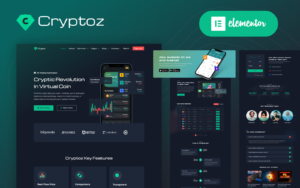 Cryptoz - Cryptocurrency Landing Page Elementor WordPress Theme - Nulled Download - EmpireGPL