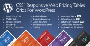 CSS3 Compare Pricing Tables for WordPress - Nulled Download - EmpireGPL