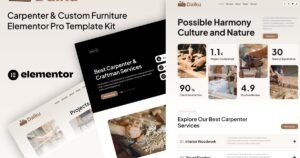 Daiku - Carpenter & Custom Furniture Elementor Pro Template Kit - Nulled Download - EmpireGPL