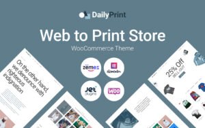 DailyPrint - Multipurpose Web To Print WooCommerce Theme - Nulled Download - EmpireGPL