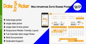 DateRange Picker - Multipurpose Date Range Picker - WordPress Plugin - Nulled Download - EmpireGPL