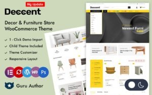 Deccent - Furniture and Home Decor Store Elementor WooCommerce Responsive Theme WooCommerce Theme - Nulled Download - EmpireGPL