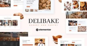 Delibake - Bakery and Pastry Elementor Template Kit - Nulled Download - EmpireGPL