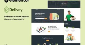 Delivey - Delivery & Courier Service Elementor Template Kit - Nulled Download - EmpireGPL