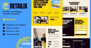 Detailix - Car Wash and Detailing Service Elementor Template Kit - Nulled Download - EmpireGPL