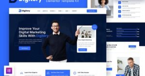Digitery – Digital Marketing Courses Elementor Template Kit - Nulled Download - EmpireGPL