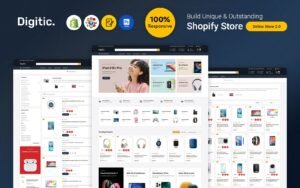Digitic - Electronics, Gadgets and Computers Multipurpose Shopify Responsive Theme Shopify Theme - Nulled Download - EmpireGPL