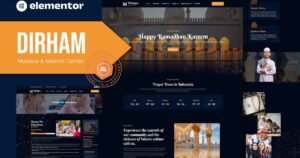 Dirham - Mosque & Islamic Center Elementor Pro Template Kit - Nulled Download - EmpireGPL