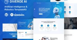 Diverge AI | Robotics Elementor Template Kit - Nulled Download - EmpireGPL