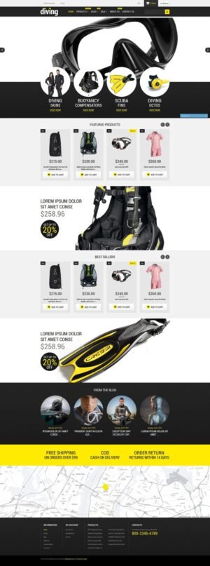 Diving Shop Shopify Theme - Nulled Download - EmpireGPL