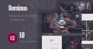 Dominus - Tattoo Studio Elementor Template Kits - Nulled Download - EmpireGPL