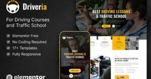 Driveria – Driving Course & Traffic School Elementor Template Kit - Nulled Download - EmpireGPL