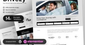 Drivezy - Car Rental Services Elementor Template Kit - Nulled Download - EmpireGPL
