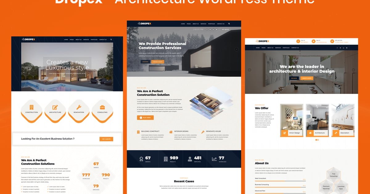 Dropex – Architecture WordPress Theme – Nulled Download – EmpireGPL