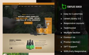Dropli - CBD Oil Single Product Multipurpose Shopify Theme - Nulled Download - EmpireGPL