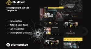 Dullet - Shooting Range & Gun Club Elementor Template Kit - Nulled Download - EmpireGPL