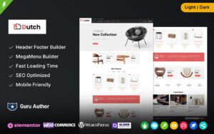 Dutch - Furniture and Fashion Multipurpose WooCommerce Theme - Nulled Download - EmpireGPL
