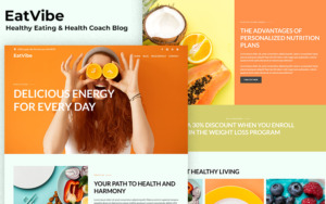 EatVibe – Healthy Eating & Health Coach Blog Template for WordPress WordPress Theme - Nulled Download - EmpireGPL