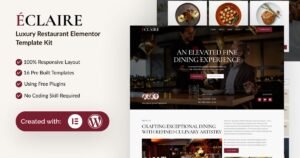 Eclaire - Luxury Restaurant Elementor Template Kit - Nulled Download - EmpireGPL