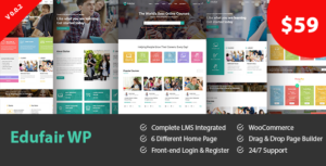 Edufair - Multipurpose WordPress Theme For Education - Nulled Download - EmpireGPL