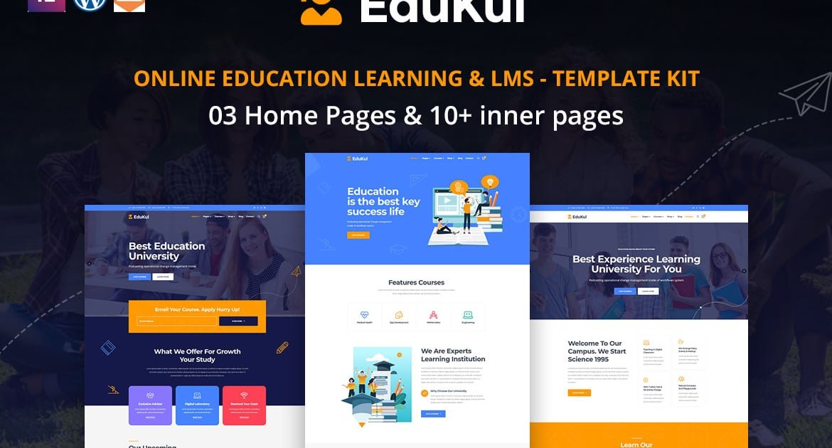 Edukul - Online Learning & Education Template Kit - Nulled Download - EmpireGPL