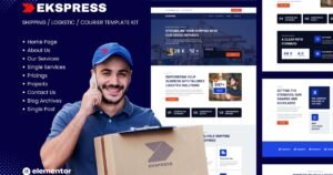 Ekspress - Logistic Shipping & Courier Elementor Template Kit - Nulled Download - EmpireGPL