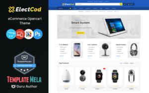 Electcod - Electronics and Multipurpose mall OpenCart Template - Nulled Download - EmpireGPL